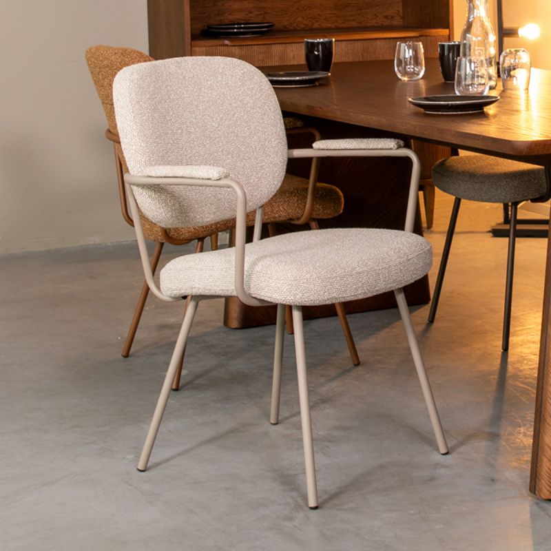 Eetkamerstoel Lausanne | Naturel Bouclé