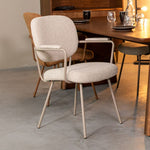 Eetkamerstoel Lausanne | Naturel Bouclé