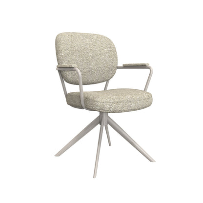 Eetkamerstoel Basel | Naturel Bouclé | Taupe Onderstel