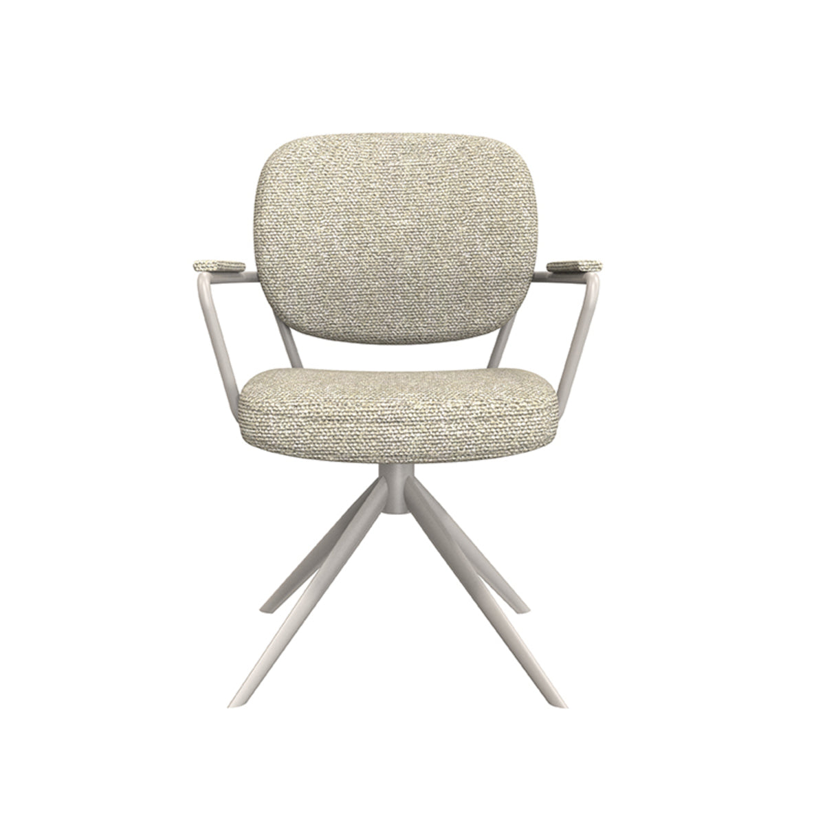 Eetkamerstoel Basel | Naturel Bouclé | Taupe Onderstel