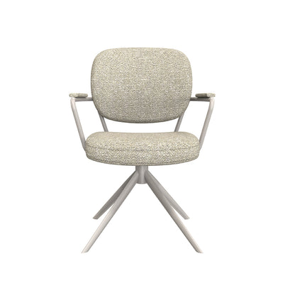 Eetkamerstoel Basel | Naturel Bouclé | Taupe Onderstel