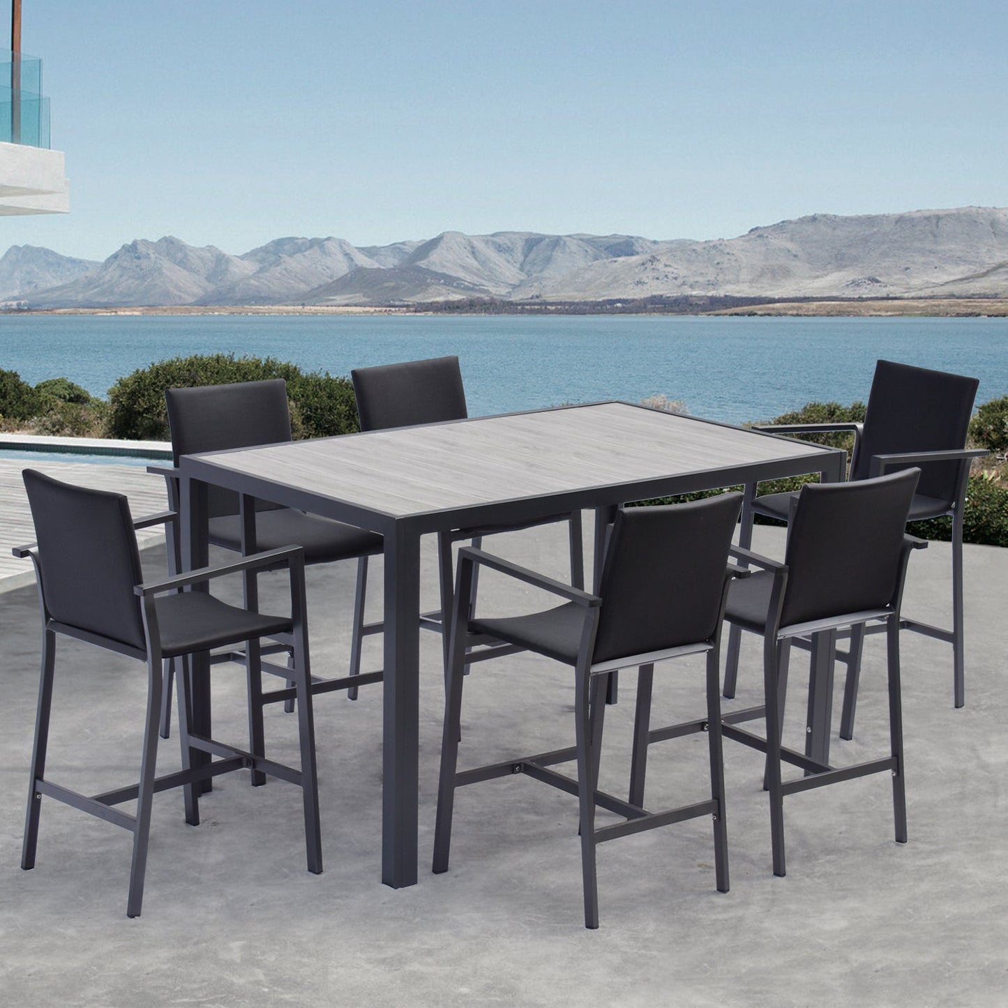 Tuinbartafel Verona | Zwart