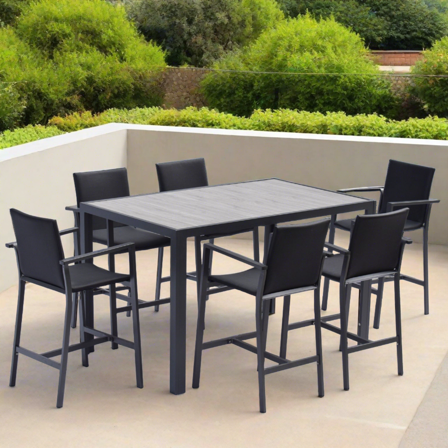 Tuinbartafel Verona | Zwart