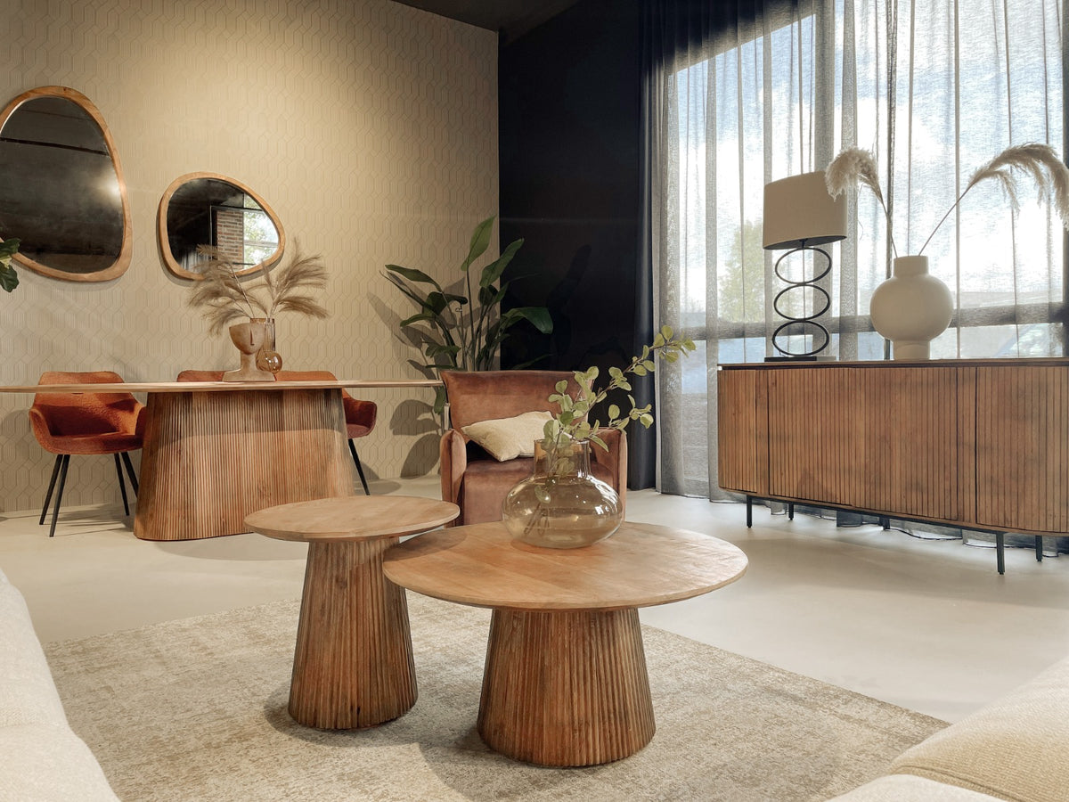 Salontafel Salvator mangohout naturel in een interieur
