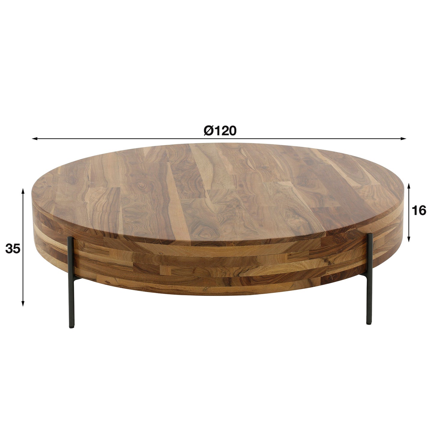 Salontafel Daytona | Naturel Notenhout