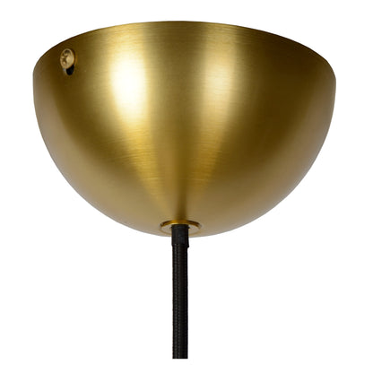 Hanglamp Akron e27 goud, detail van het materiaal