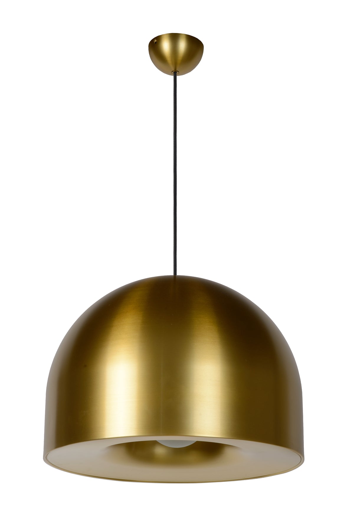 Hanglamp Akron e27 goud, vooraanzicht op witte achtergrond