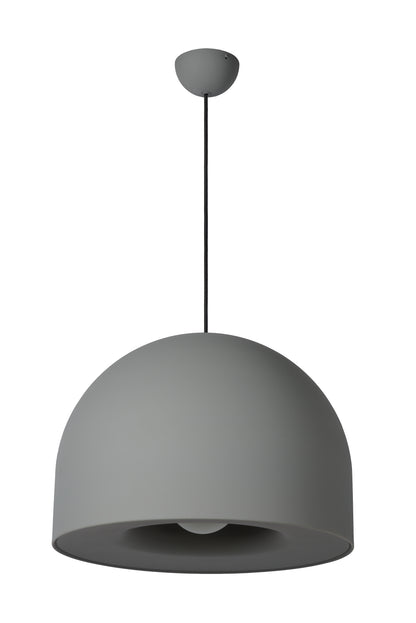 Hanglamp Akron e27 grijs, vooraanzicht op witte achtergrond