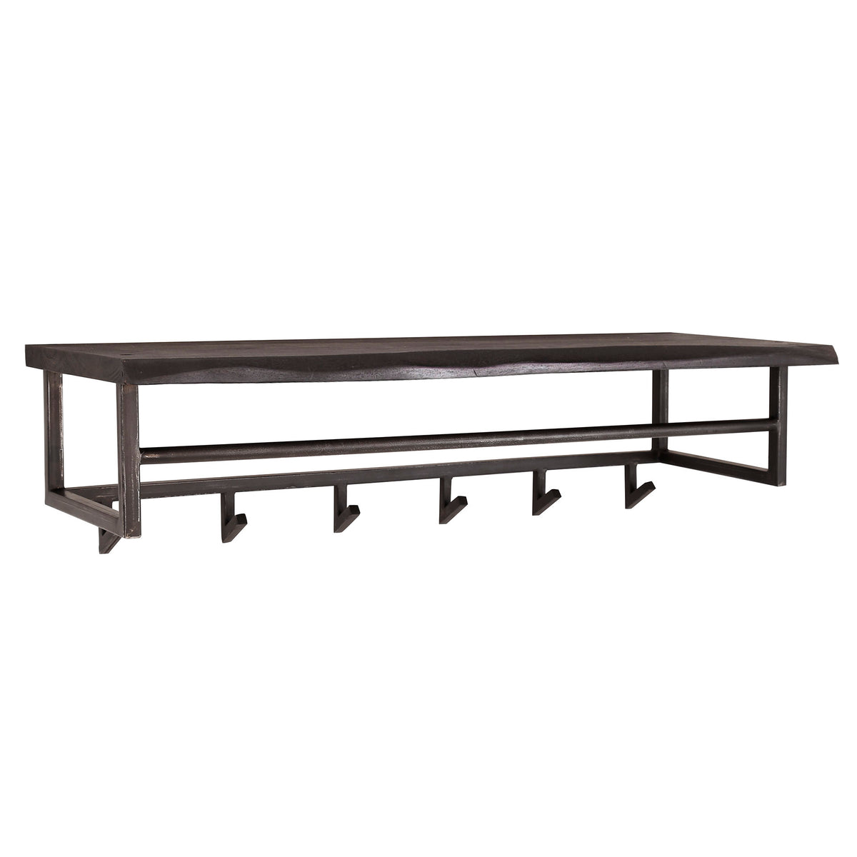 Kapstok Yucon 6 haken | Zwart Massief Acacia