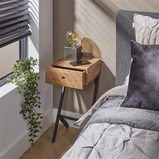 Nachtkastje Balance | 1 Lade | Massief Acacia Naturel