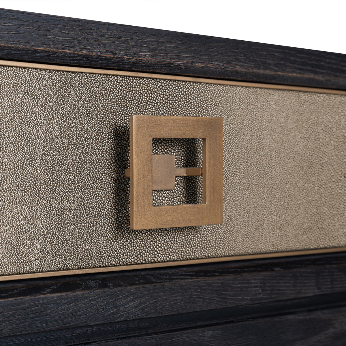 Wandtafel Bloomville zwart eikenhout, detail van het materiaal