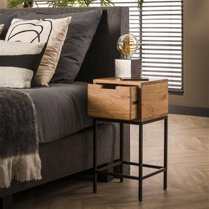 Nachtkastje Flat | 1 Lade | Naturel Massief Acacia