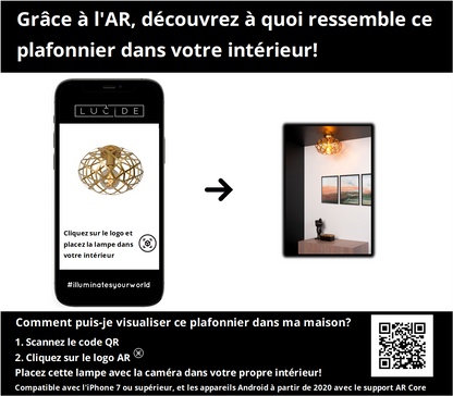 Plafonnière Wolfram | Ø 30 cm