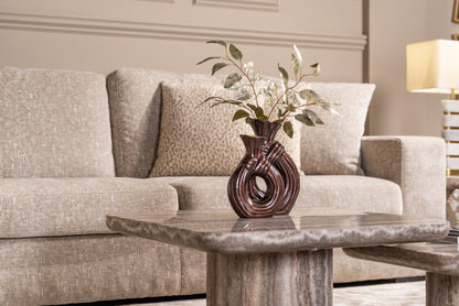 Salontafel Dulce grijs marmer in een interieur