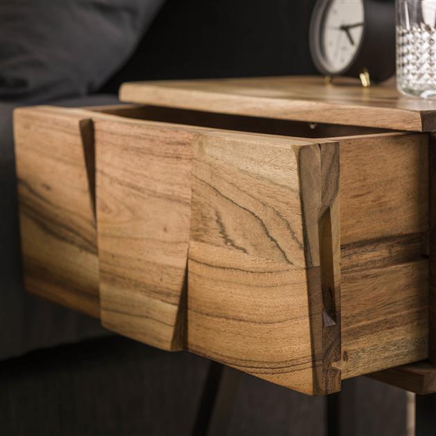 Nachtkastje Demn | Naturel massief acacia