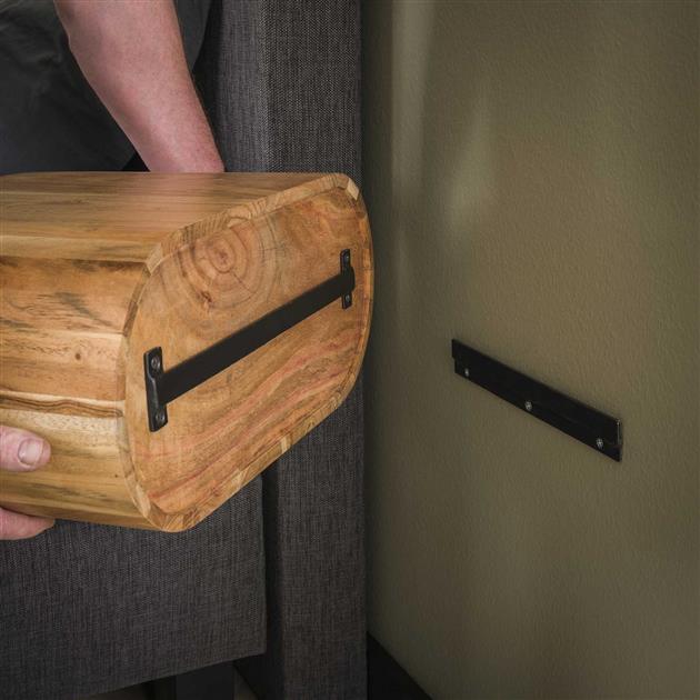 Nachtkastje Bend | 1 Lade | Naturel Massief Acacia