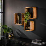 Wandschappen Anne Céline | Set Van 3 | Naturel Acaciahout