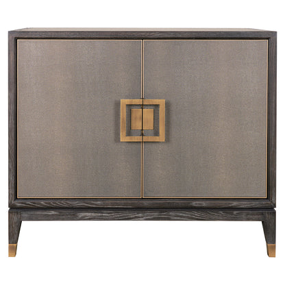 Dressoir Bloomville goud eikenhout 97 cm, vooraanzicht op witte achtergrond