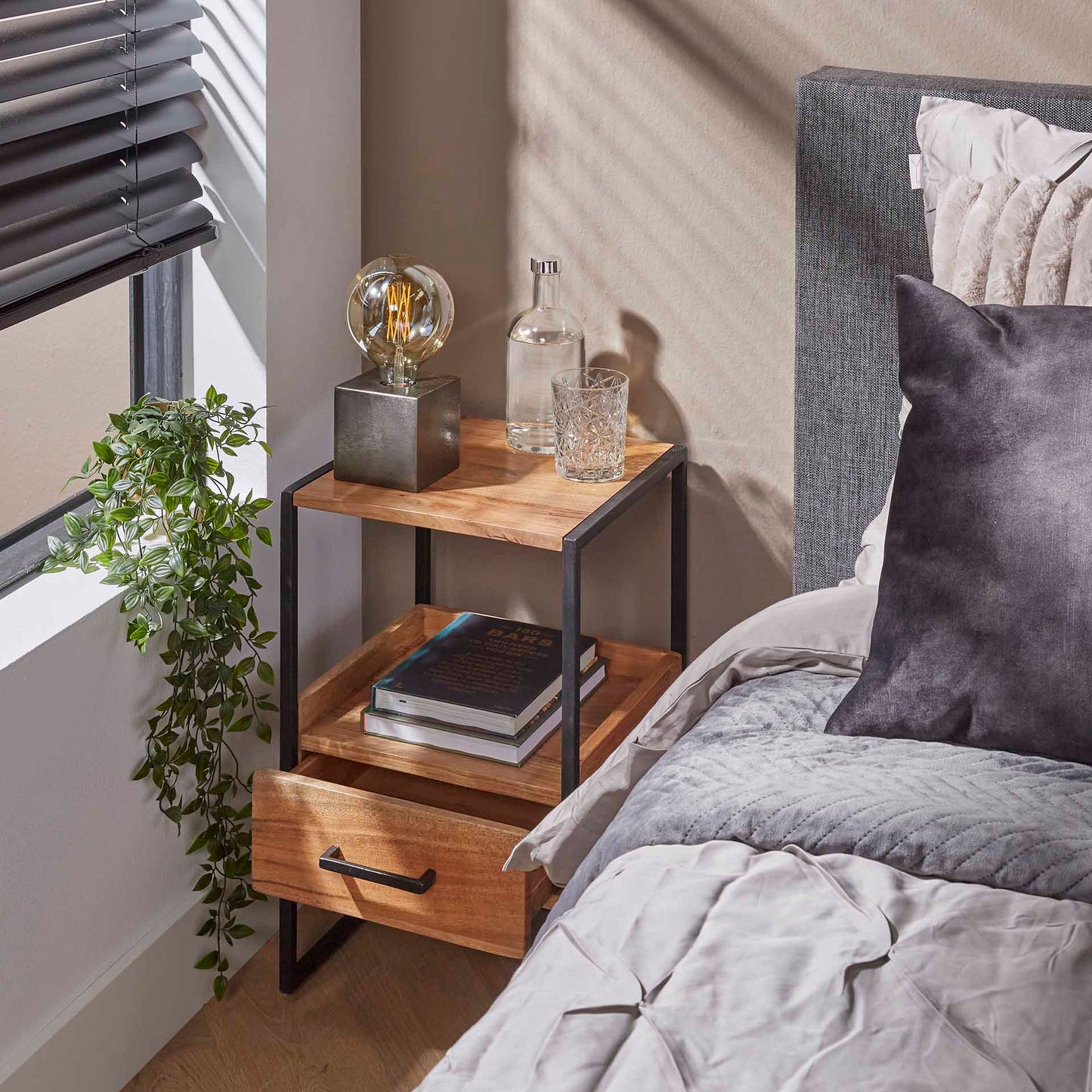 Nachtkastje Niche | Naturel Acaciahout