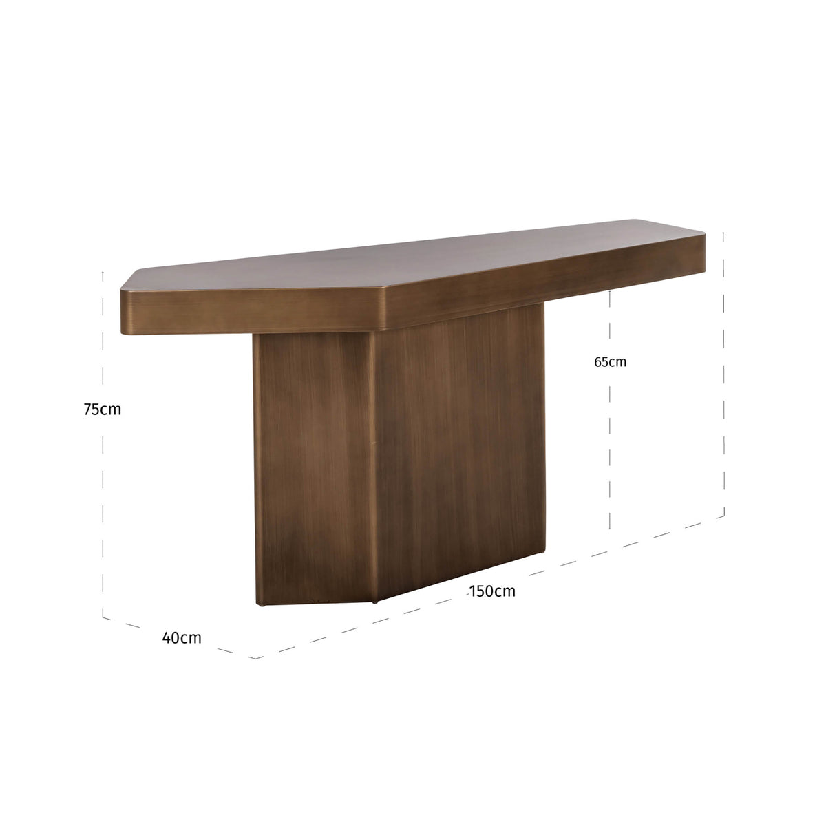 Sidetable Hexa goud ijzer