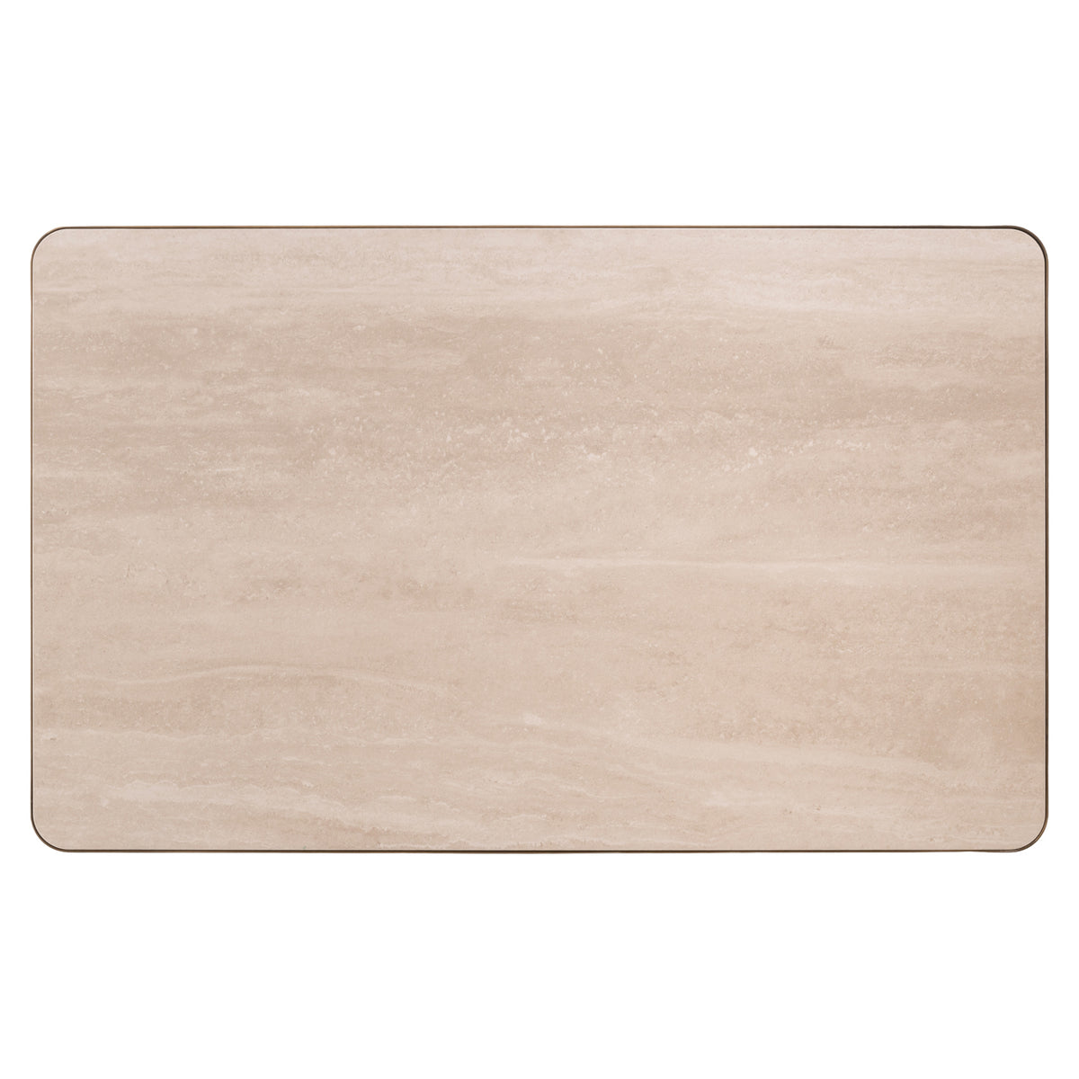 Salontafel Claridge beige metaal, bovenaanzicht op witte achtergrond