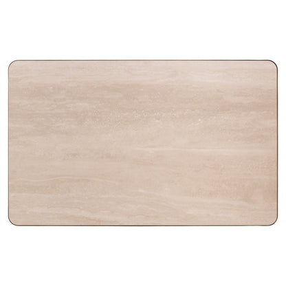 Salontafel Claridge beige metaal, bovenaanzicht op witte achtergrond