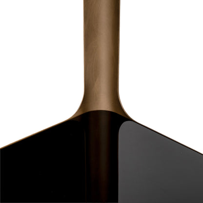 Vitrinekast Claridge goud glas, detail van het materiaal