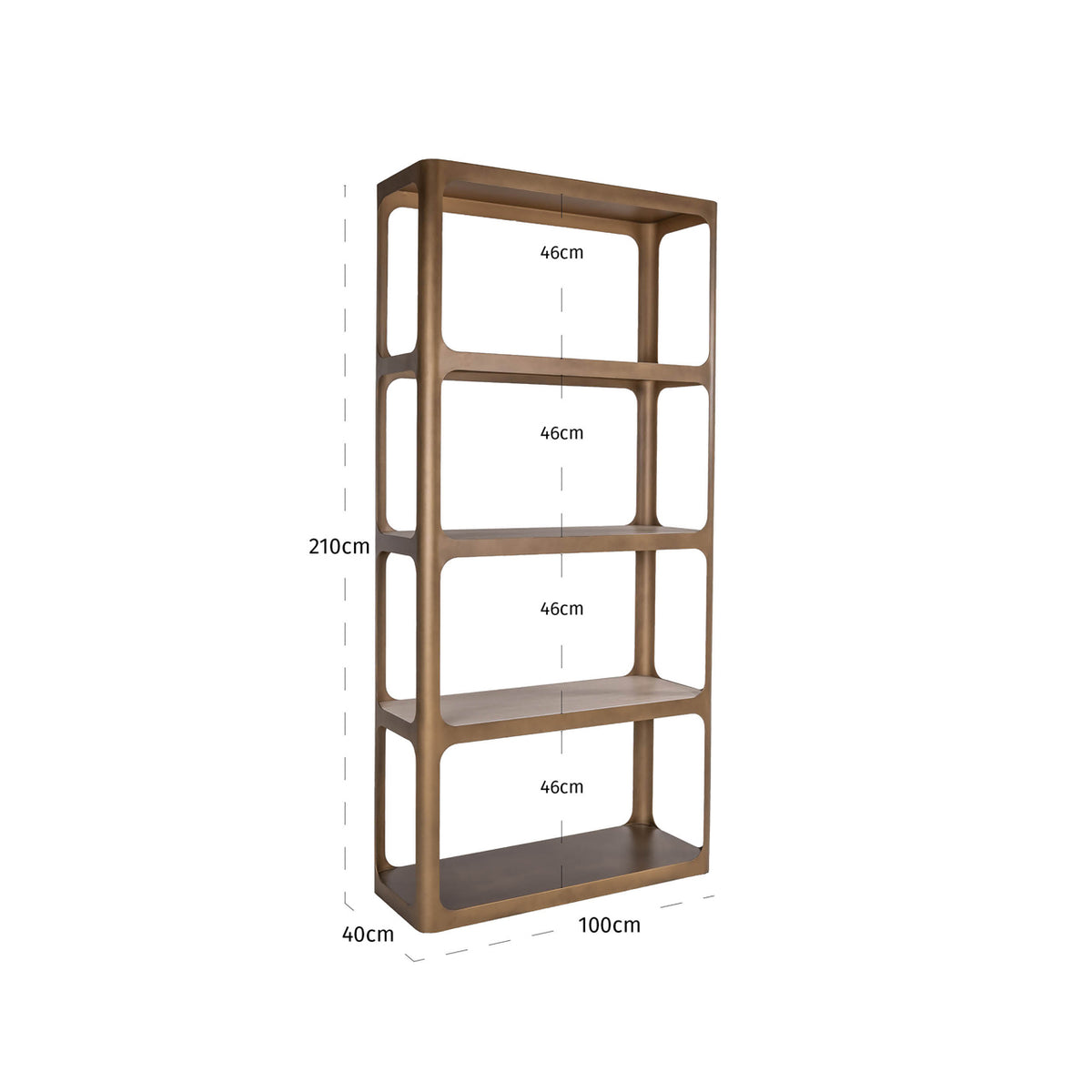 Vitrinekast Claridge goud glas