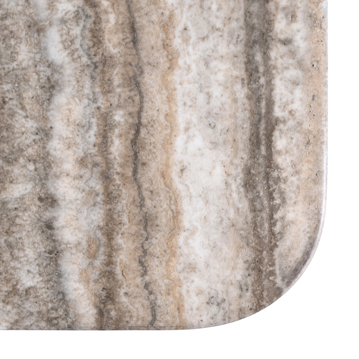 Eettafel Dulce grijs marmer, detail van het materiaal