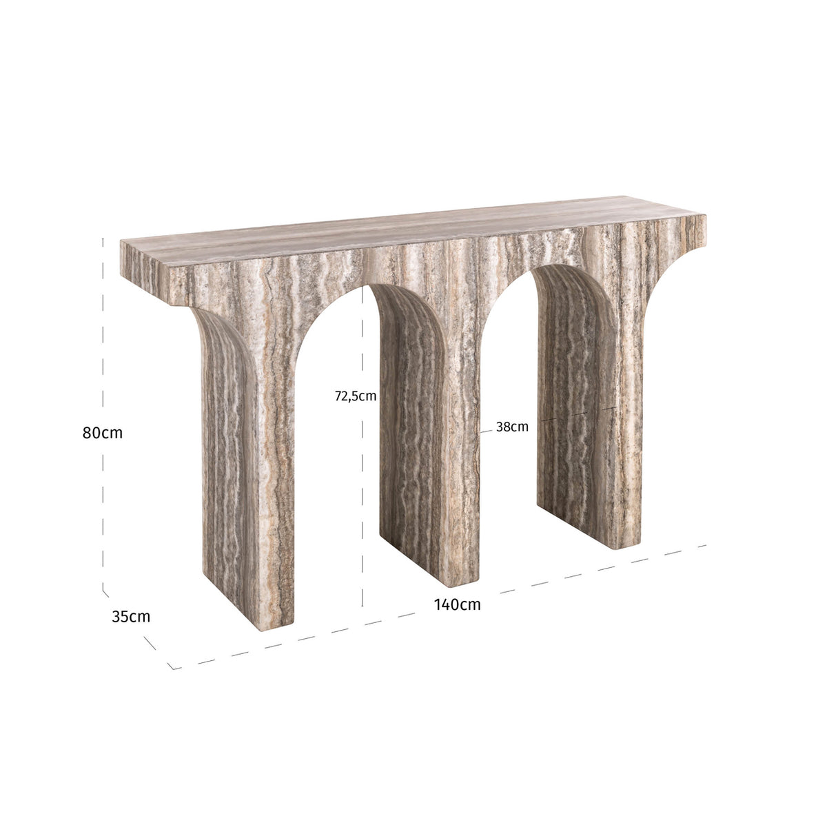 Sidetable Dulce grijs marmer