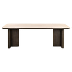 Eettafel Nando bruin eiken fineer 270 cm, vooraanzicht op witte achtergrond