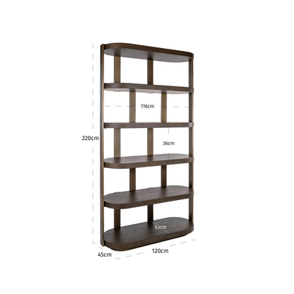 Vitrinekast Ellington bruin mdf