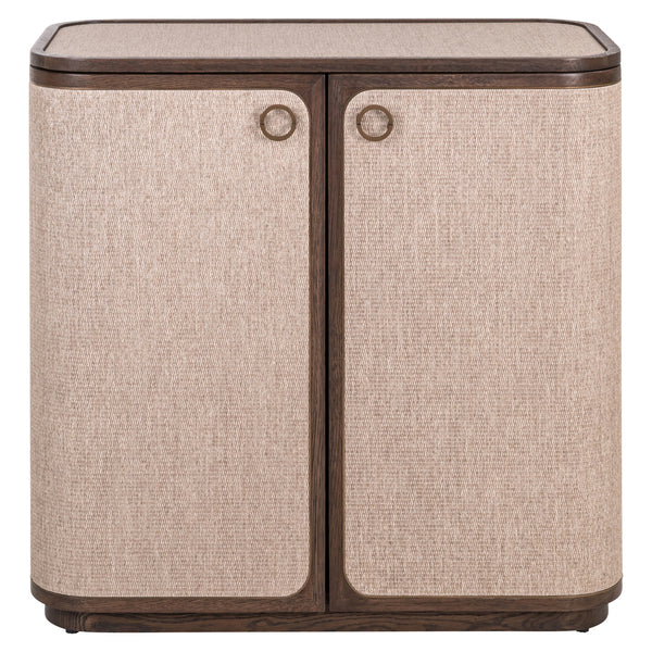 Dressoir Willox beige eikenhout 2-doors, vooraanzicht op witte achtergrond