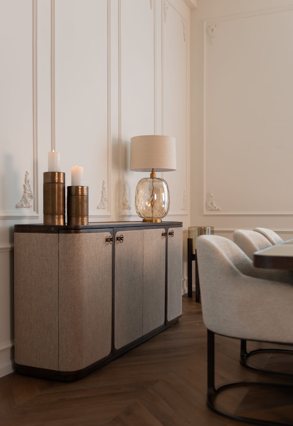 Dressoir Willox beige eikenhout 4-doors