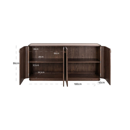 Dressoir Willox beige eikenhout 4-doors