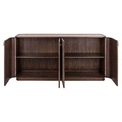 Dressoir Willox beige eikenhout 4-doors, detail van de functie