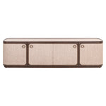 TV-meubel Willox beige eikenhout, vooraanzicht op witte achtergrond