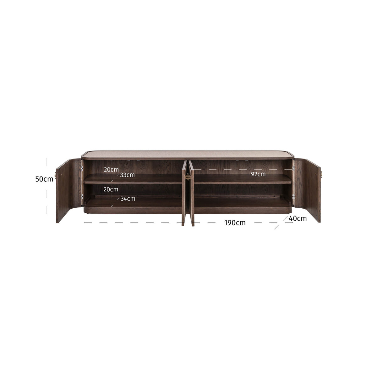 TV-meubel Willox beige eikenhout