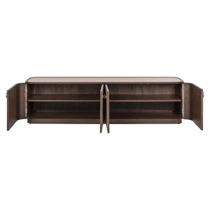 TV-meubel Willox beige eikenhout, detail van de functie