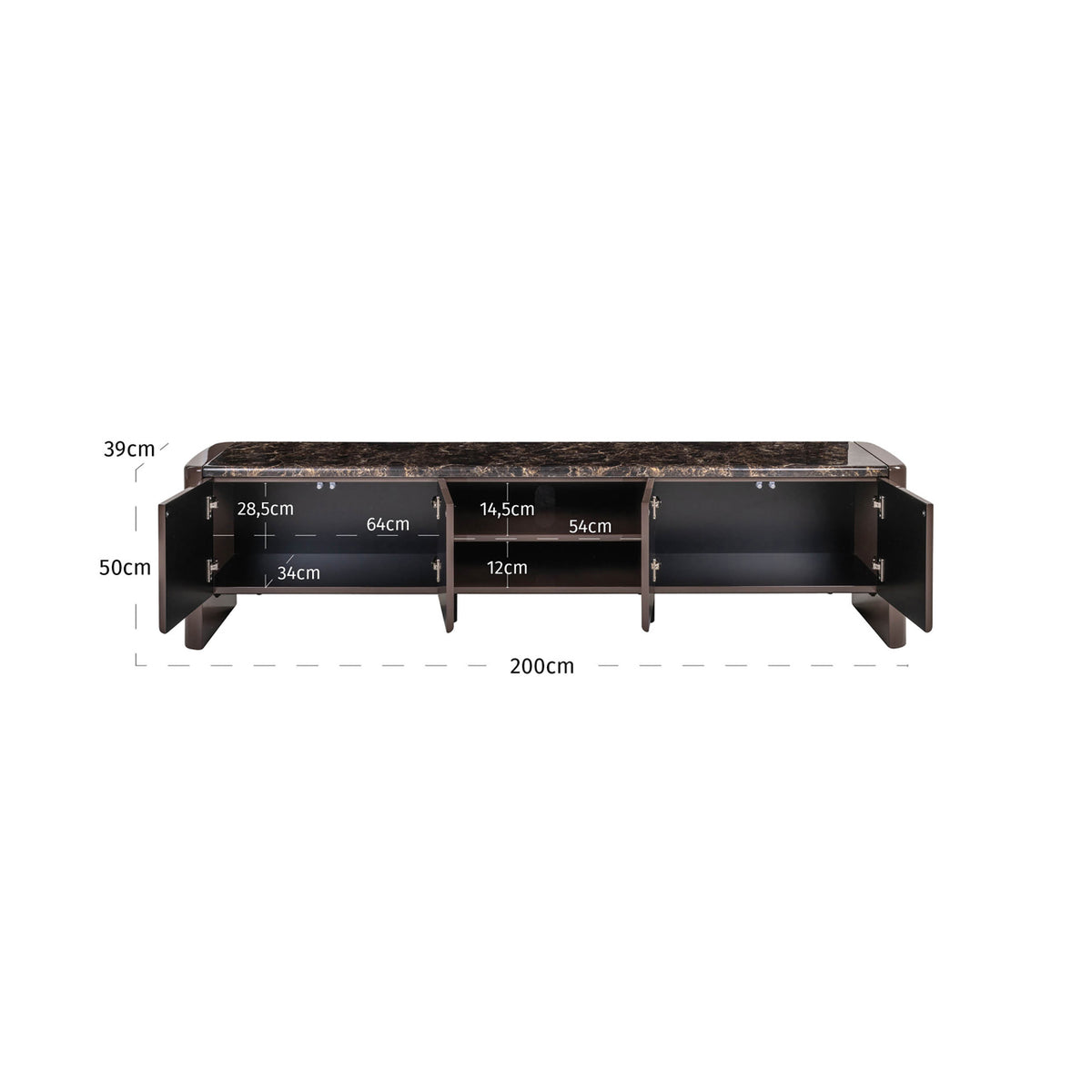 TV-meubel Almundi bruin mdf