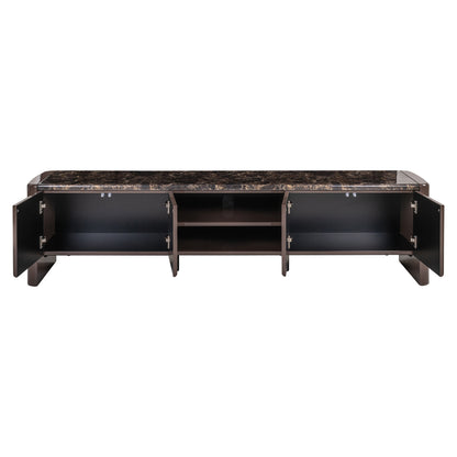 TV-meubel Almundi bruin mdf, detail van de functie