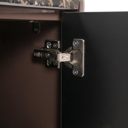 TV-meubel Almundi bruin mdf, detail van het materiaal