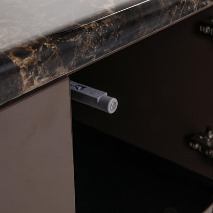 TV-meubel Almundi bruin mdf, detail van de functie