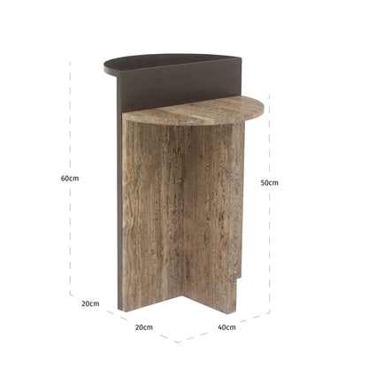 Bijzettafel Russo bruin mdf