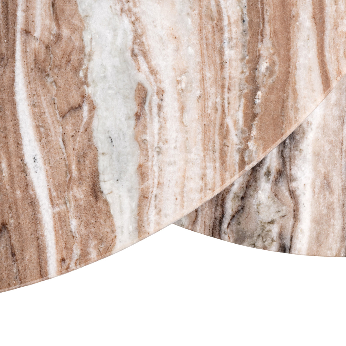 Salontafel Bottega beige marmer 85 cm, detail van het materiaal