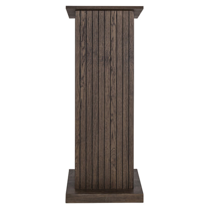 Bartafel Ritz bruin mdf, vooraanzicht op witte achtergrond
