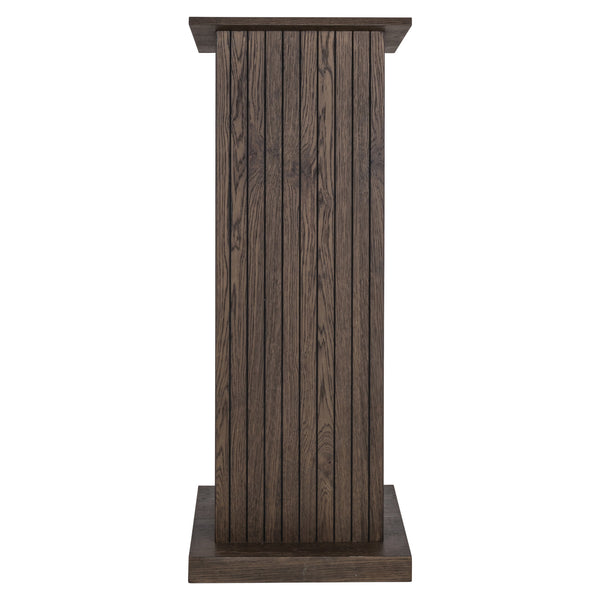 Bartafel Ritz bruin mdf, vooraanzicht op witte achtergrond