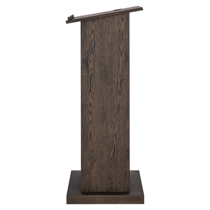 Bartafel Ritz bruin mdf, zijaanzicht op witte achtergrond