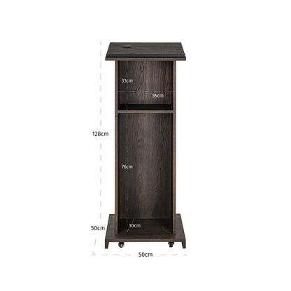 Bartafel Ritz bruin mdf, maatvoering met afmetingen