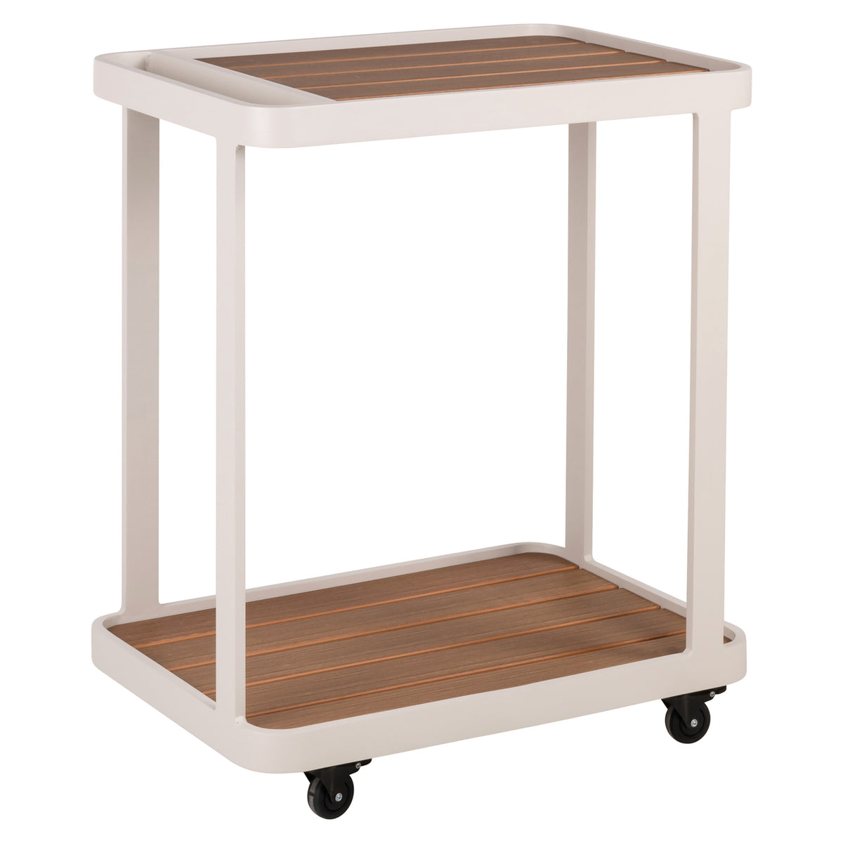 Tuin Spritz beige aluminium, schuin vooraanzicht op witte achtergrond